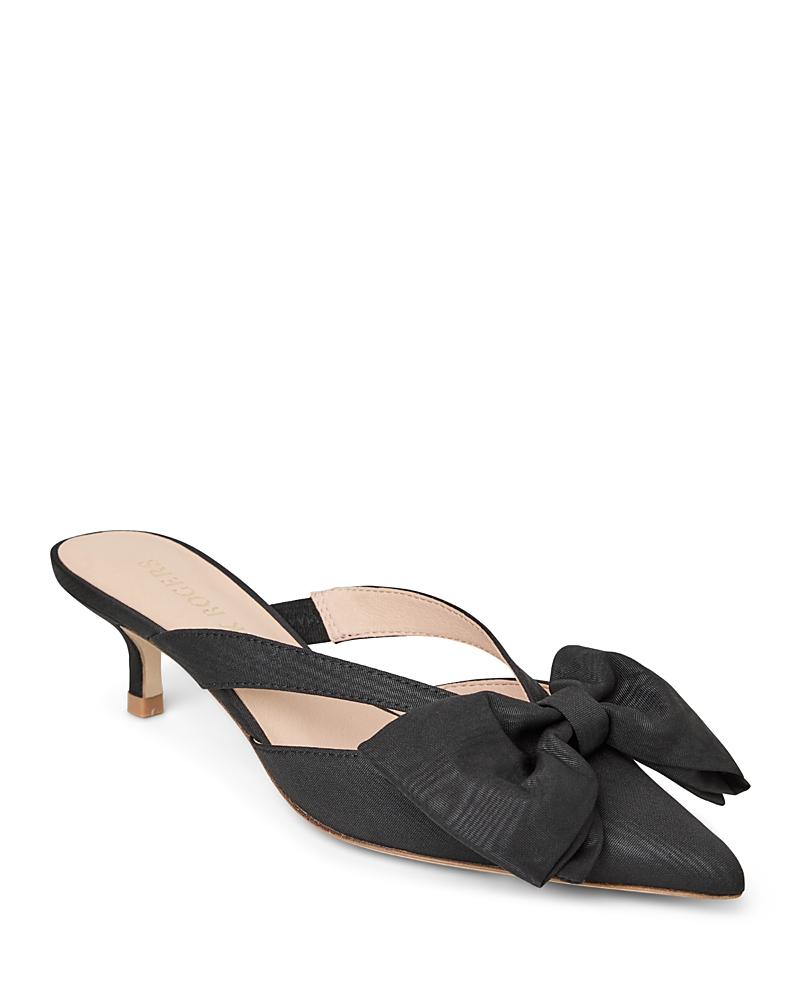 Jack Rogers Cynthia Bow Pointed Toe Mule In Black
