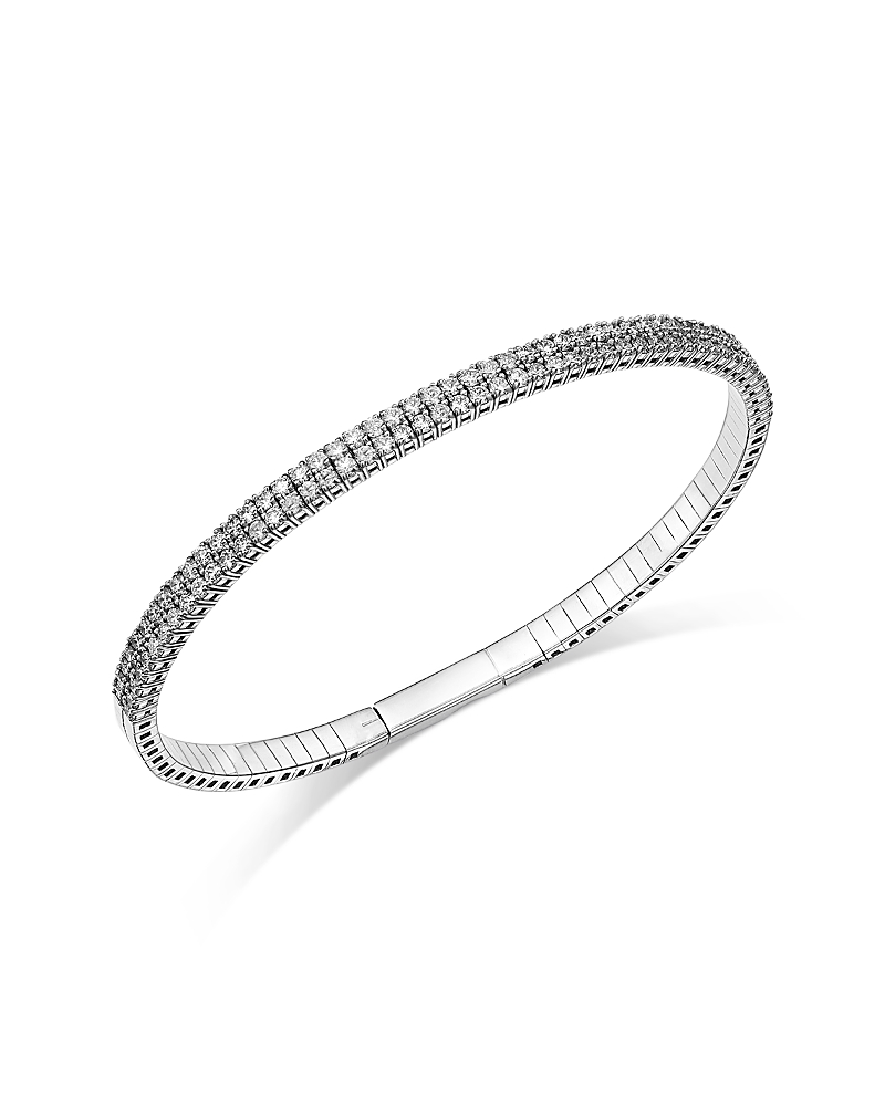 Bloomingdale's Fine Collection Diamond Flexible Bracelet In 14k White Gold, 2.0 Ct. T. W. In White