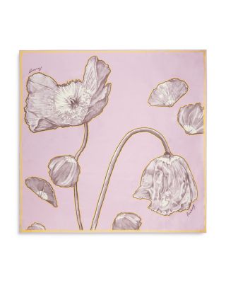 Burberry - Poppies Square Silk Scarf
