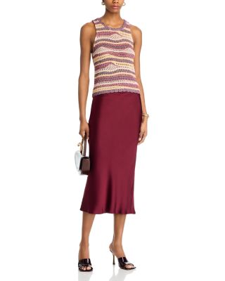 Hannah Striped Crochet Sleeveless Sweater