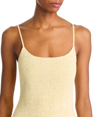 Hazel Smocked Dropped Waist Yellow Dress