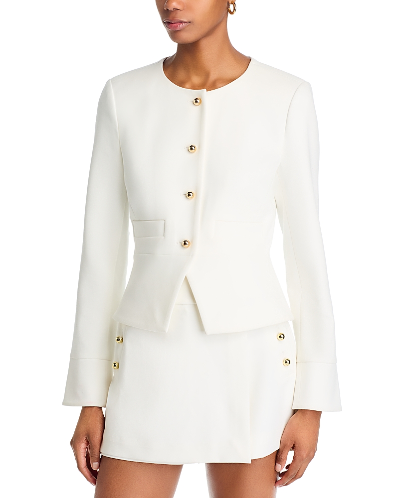 Derek Lam 10 Crosby Elizabeth Peplum Jacket In Soft White