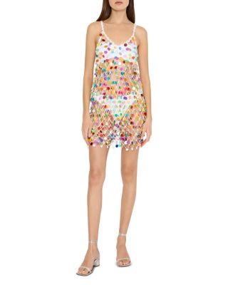 Embellished Crochet Dress Swim Cover-Up