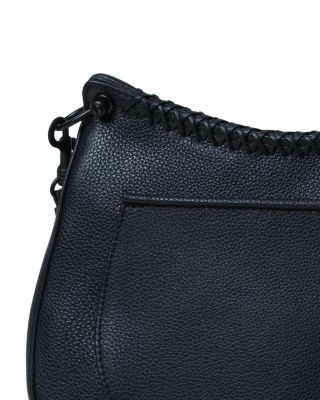 Medium Saddle Bag Black Grained Leather