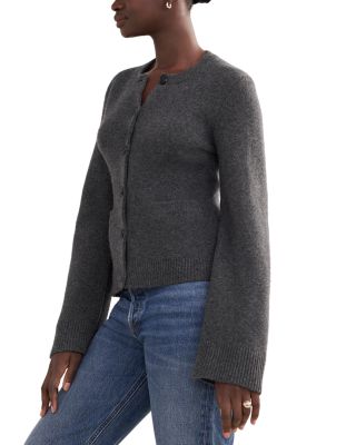 Cooper Wool Blend Crewneck Cardigan Sweater