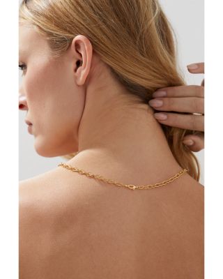 Blue Lagoon Mixed Stone Collar Necklace in 18K Gold Plated, 24"