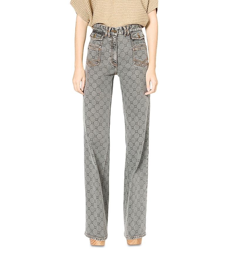GERARD DAREL ANNA PRINTED JEANS IN CHARCOAL