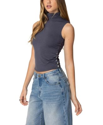 Coral Turtle Neck Top