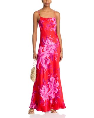 Summer Fruit Maxi Slip Dress