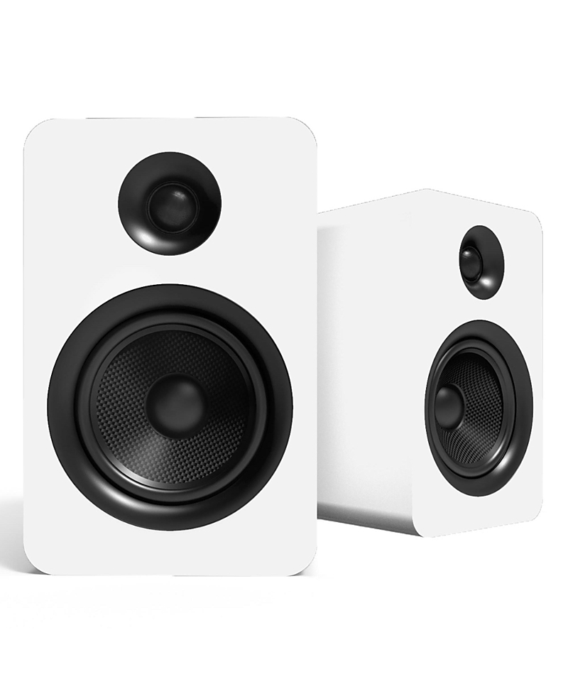 Kanto Yup6 Passive Bookshelf Speakers With 1 Silk Dome Tweeter And 5.25 Kevlar Woofer - Pair In White