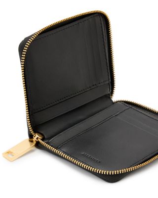 Lena Hex Leather Zip Wallet