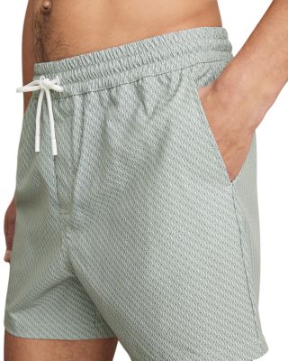 Tito Drawstring Geometric Printed Swim Trunks