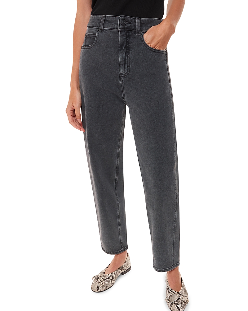 Whistles High Rise Stretch Barrel Leg Jean in Grey