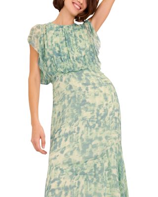 Dashes Brush Marks Midi Dress