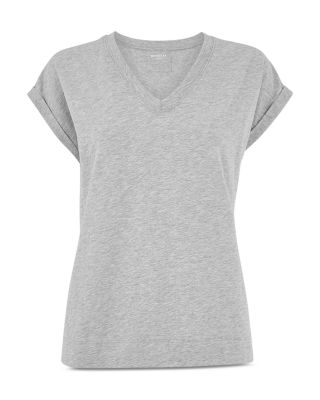 Willa V Neck Cap Sleeve Tee