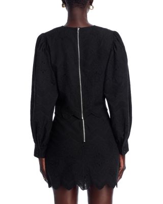 AQUA Eyelet Top - Exclusive | Bloomingdale's Women