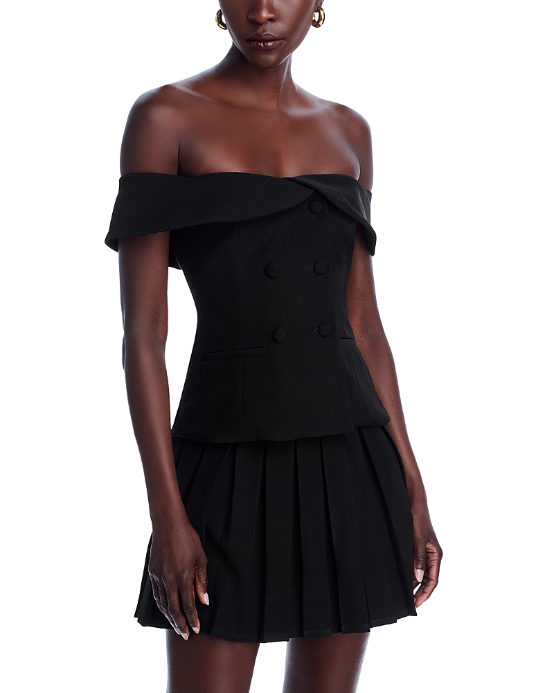 AQUA OFF-THE-SHOULDER TOP - EXCLUSIVE
