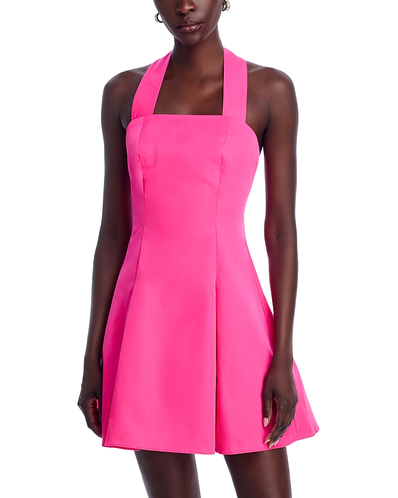 AQUA HALTER MINI DRESS - EXCLUSIVE