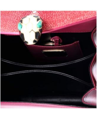 Small Serpenti Forever Top Handle Bag Leather and Stingray