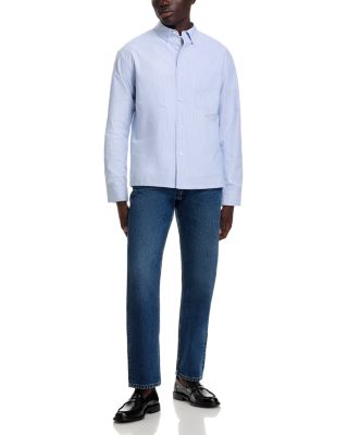 Printed Long Sleeve Button Down Oxford Shirt