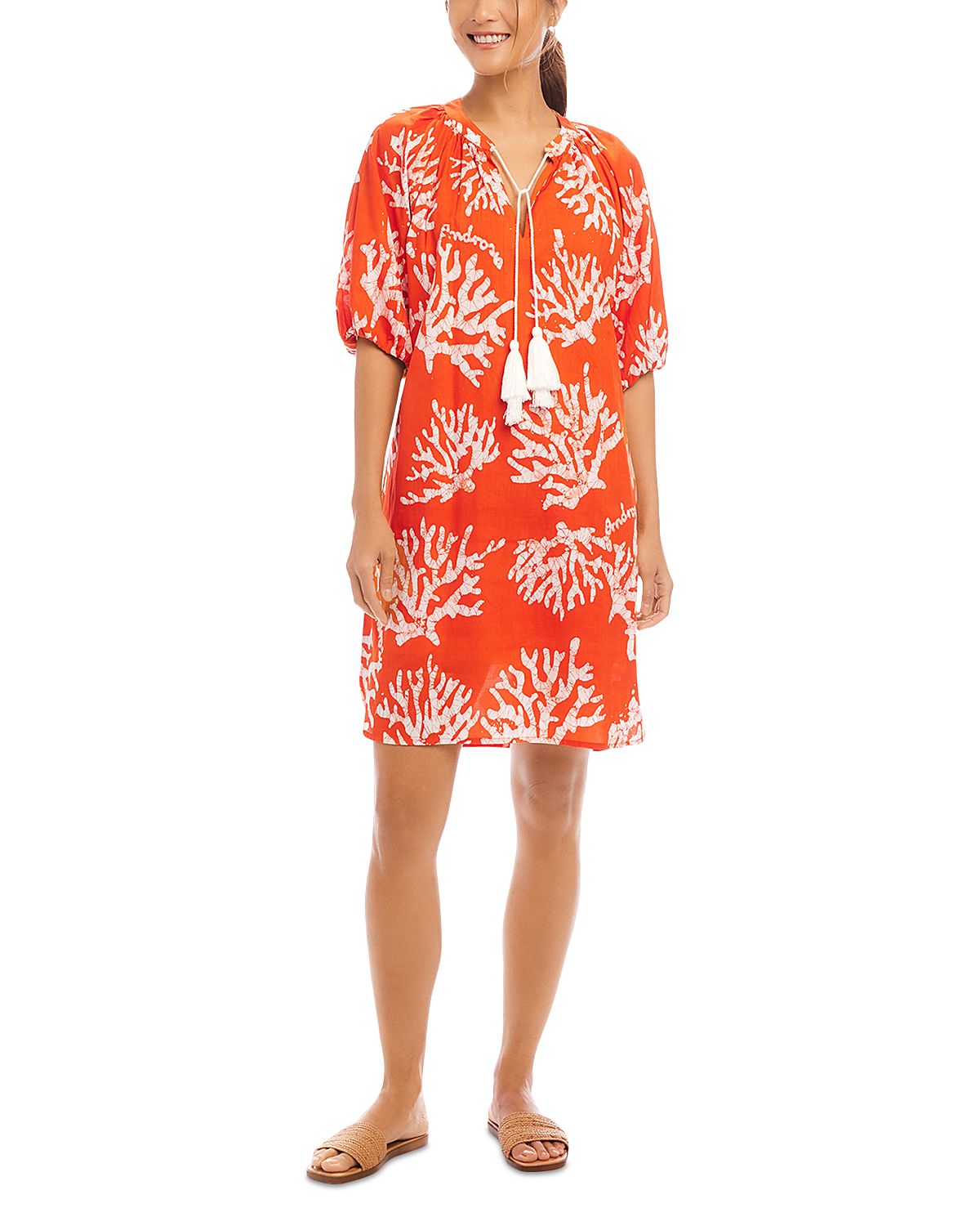 Karen Kane Puff Sleeve Tassel Dress
