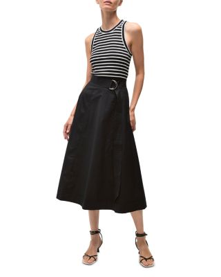 Facia Belted Skirt