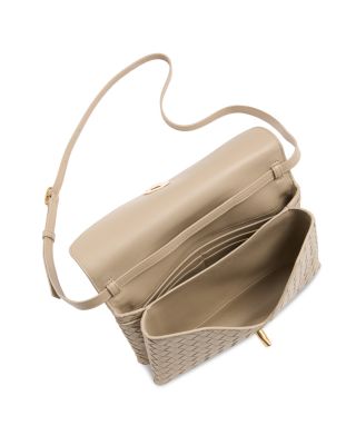 Knot Lock Intrecciato Leather Crossbody Bag