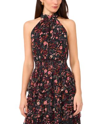 Halter Cascading Maxi Dress