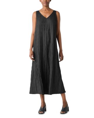 Eileen Fisher - Crushed Silk Midi Dress