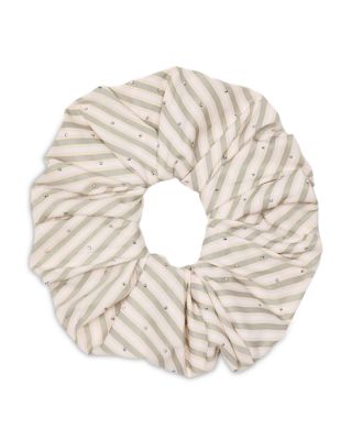 Sandro - Rhinestone Striped Scrunchie