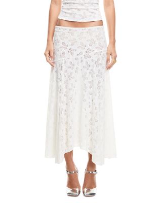 Lace Handkerchief Hem Skirt