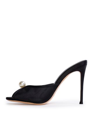 Women's Sadie Faux Pearl Embellished Mule Sandals