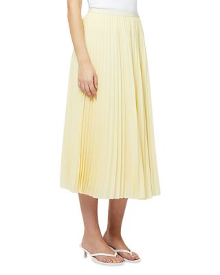 Sunburst Pleated Crepe Skirt