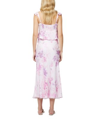 Elyria Oona Satin Midi Skirt 