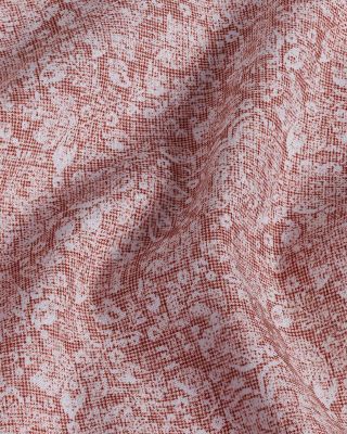 Regular Fit Texture Floral Print Linen Sport Shirt