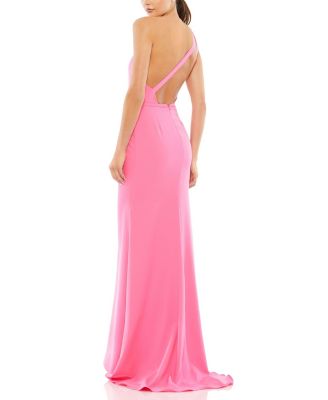 One Shoulder Jersey Mermaid Gown