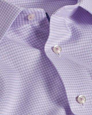Slim Fit End on End Twill Check Dress Shirt