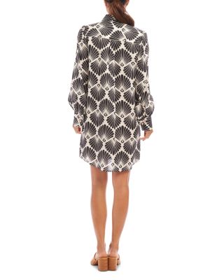 Linen Blouson Sleeve Shirt Dress