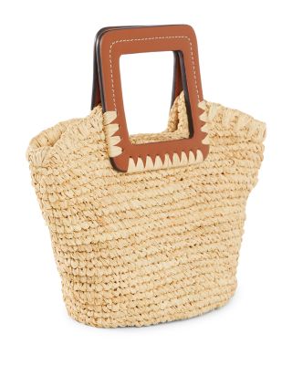 Shirley Raffia Mini Bucket Bag