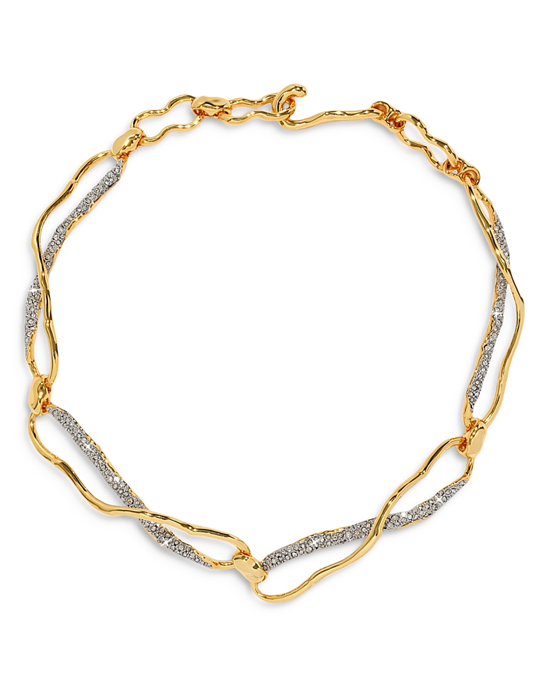 ALEXIS BITTAR SOLANALES CRYSTAL INFINITY LINK NECKLACE, 16