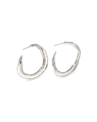 Solanelas Crystal Twist Hoop Earrings