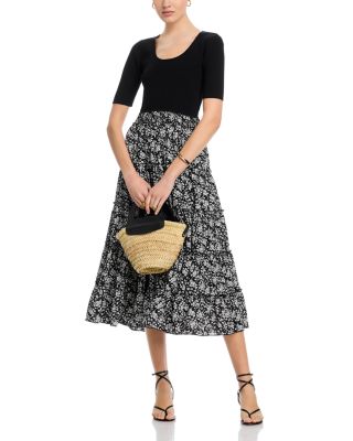 Elbow Sleeve Scoop Neck Ribbed Dress