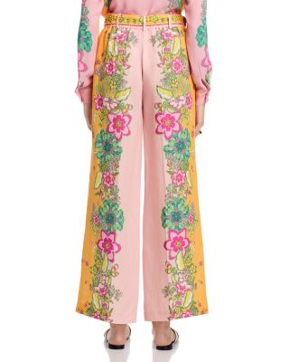 Printed Wide Leg Pants