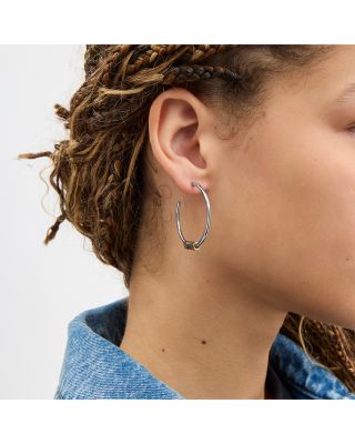 Signature Quilted Tube Hoop Earrings