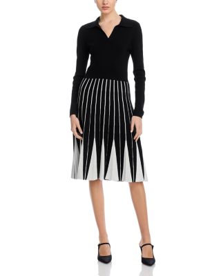 T Tahari - Collared Sweater Dress