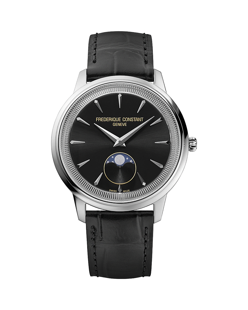 Frederique Constant Moneta Moonphase Watch, 37mm