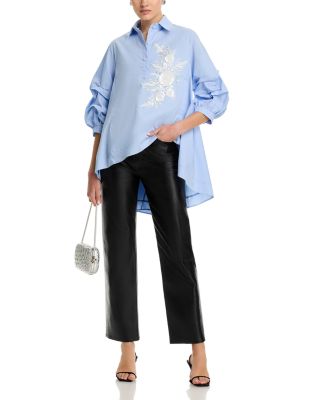 Beaded Puffed Sleeve Top