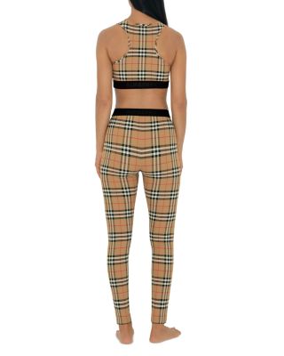 Logo Detail Vintage Check Bra Top