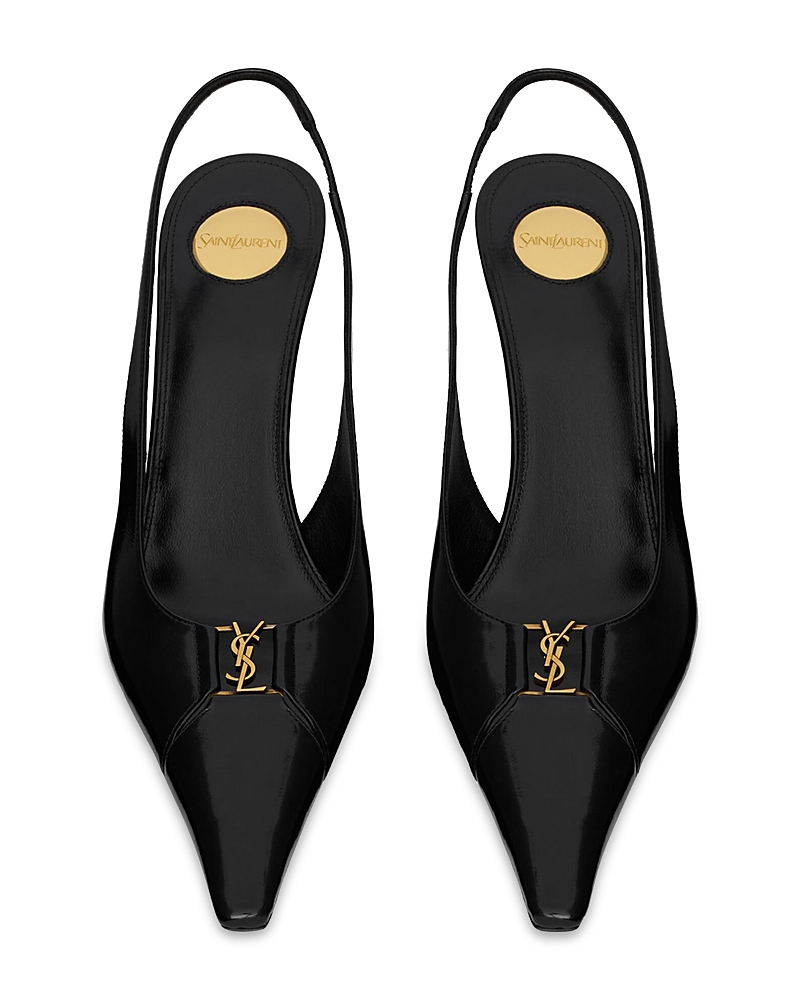 Saint Laurent Women's Babylone Breteuil Slingback Pumps