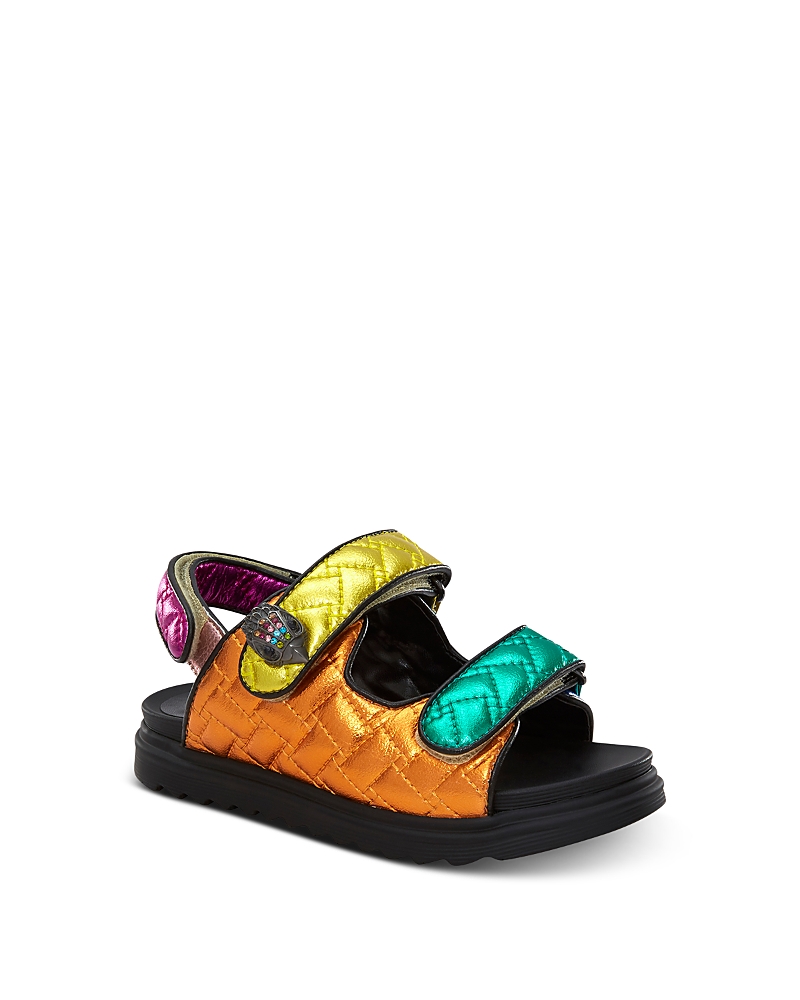Kurt Geiger Mult/other Mini Orson Quilted Leather Sandals 6-7 Years Eur 31 / 12.5 Uk In Multi